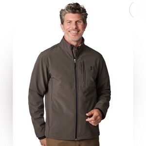 Free Country Men's Lightweight Zip-Up Jacket in Mushroom Brown